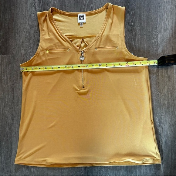 Anne Klein NWOT, Business Casual, Everyday, Layer Mustard Sleeveless Tank Top - Picture 8 of 9